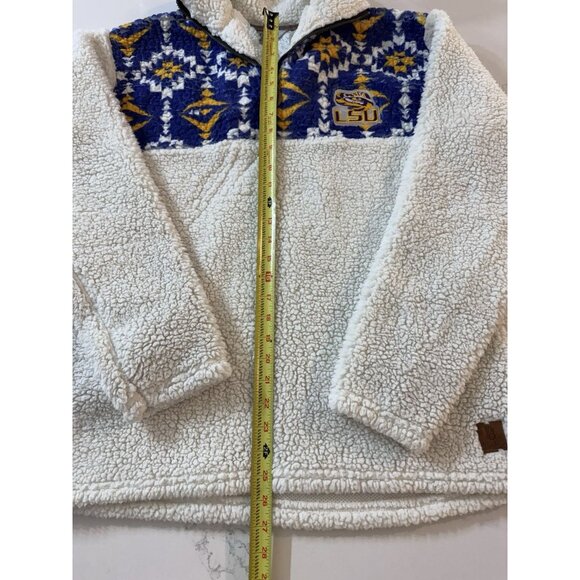 LSU Tigers Fleece Pullover Women’s Medium Press Box 1/4 Zip College University - Picture 7 of 12